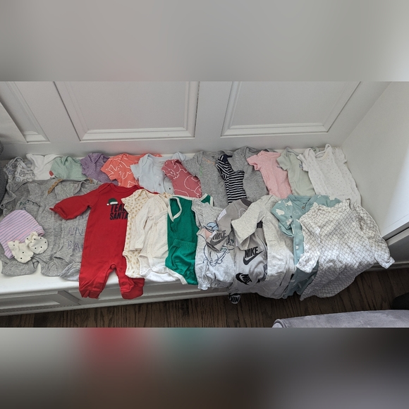 50+ pieces Assorted tops and bottoms. newborn and 0-3 months - Picture 2 of 2